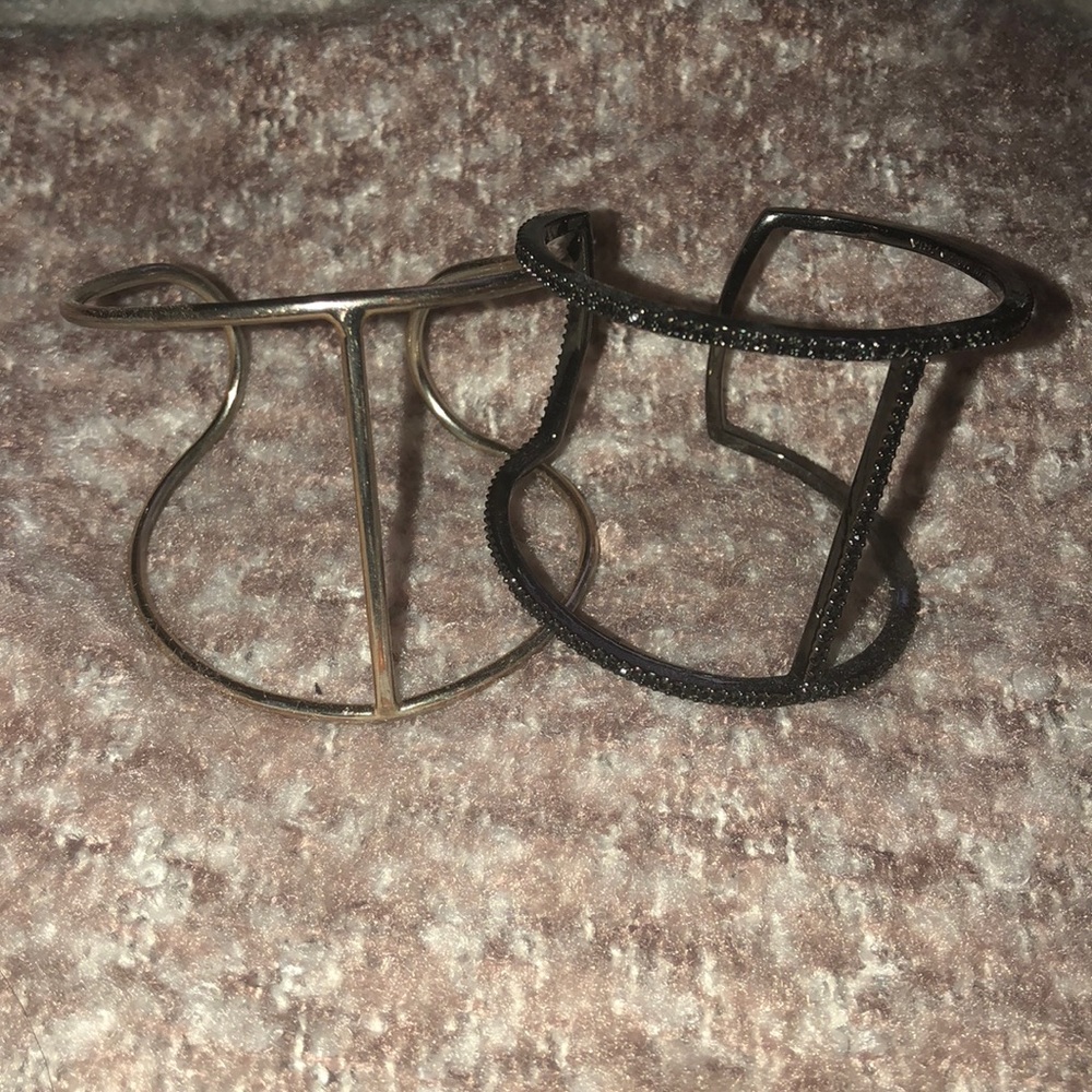 BCBG Gold & Black (with faux diamonds) cuffs